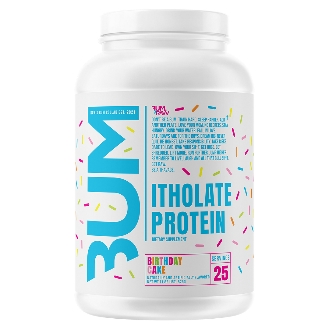 Get Raw Nutrition CBUM Itholate Protein Birthday Cake 25 serves