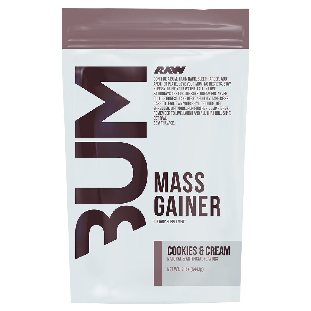 Get Raw Nutrition CBUM Mass Gainer Cookies & Cream 12lb
