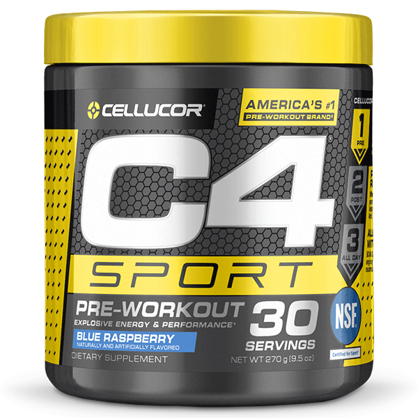 Cellucor C4 Sport Pre Workout Blue Raspberry, 30 Serves