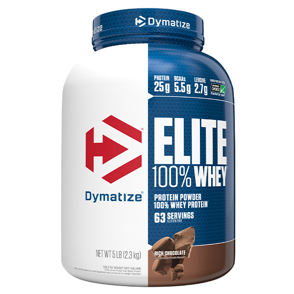 Dymatize Elite 100% Whey Protein Rich Chocolate, 5lbs