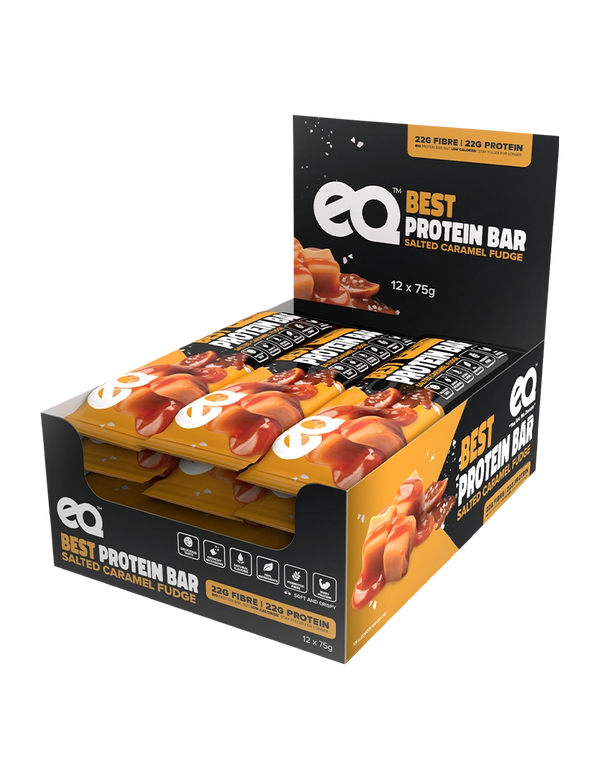 EQ Foods The Best Protein Bar Salted Caramel Fudge 12 x 75g