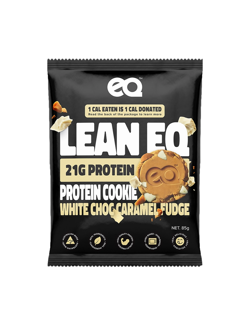EQ Foods Lean Protein Cookie White Choc Caramel 85g