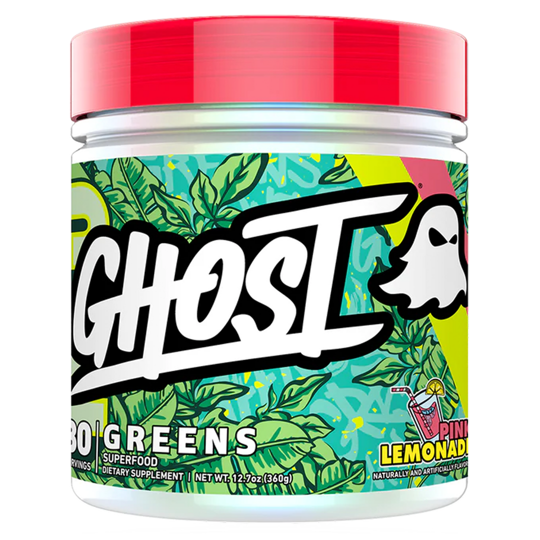 Ghost Greens Pink Lemonade. 30 Serve Tub