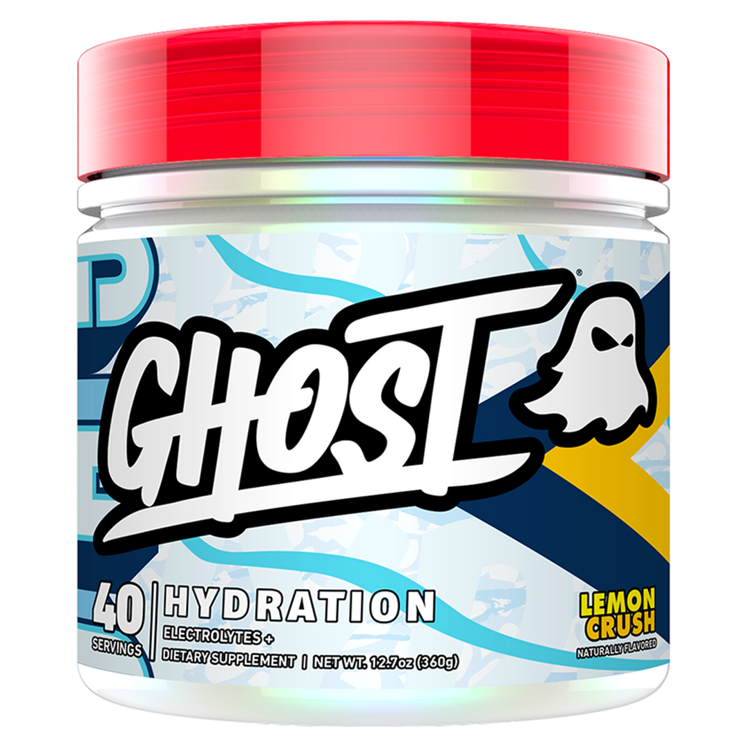 Ghost Hydration Lemon Crush Flavour. 40 Serves Tub