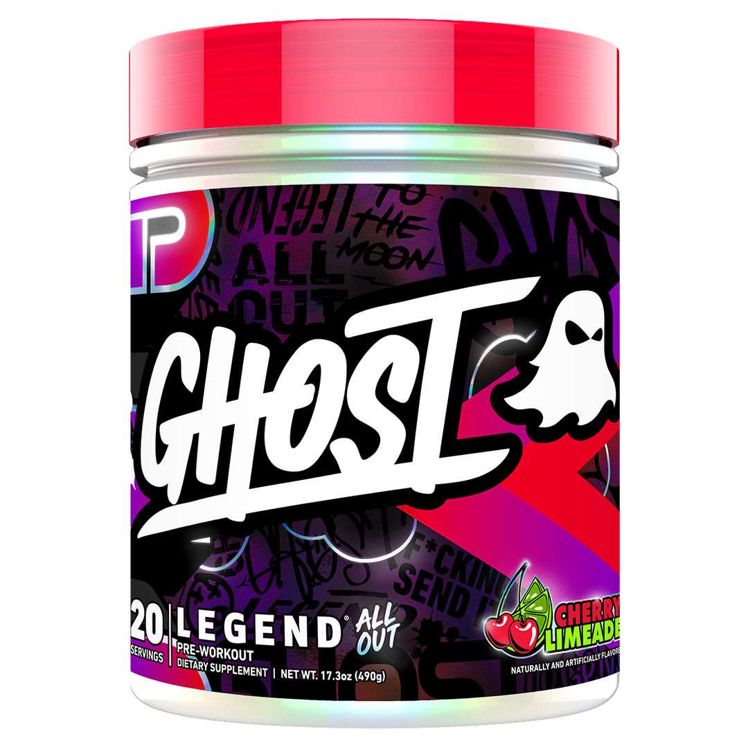 Ghost Legend All Out Cherry Limeade Pre Workout. 20 Serve Tub