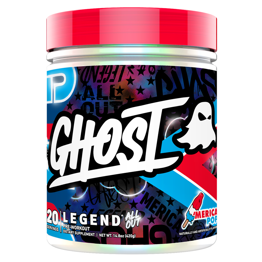 Ghost Legend All Out Merica Pop Pre Workout. 20 Serve Tub