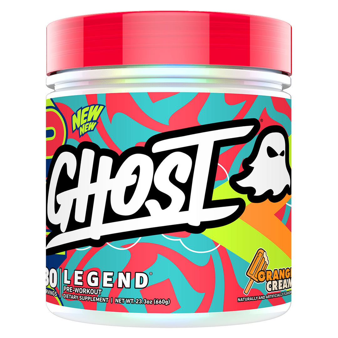 Ghost Legend V4 Orange Cream Flavour Pre Workout. 30 Serve Tub