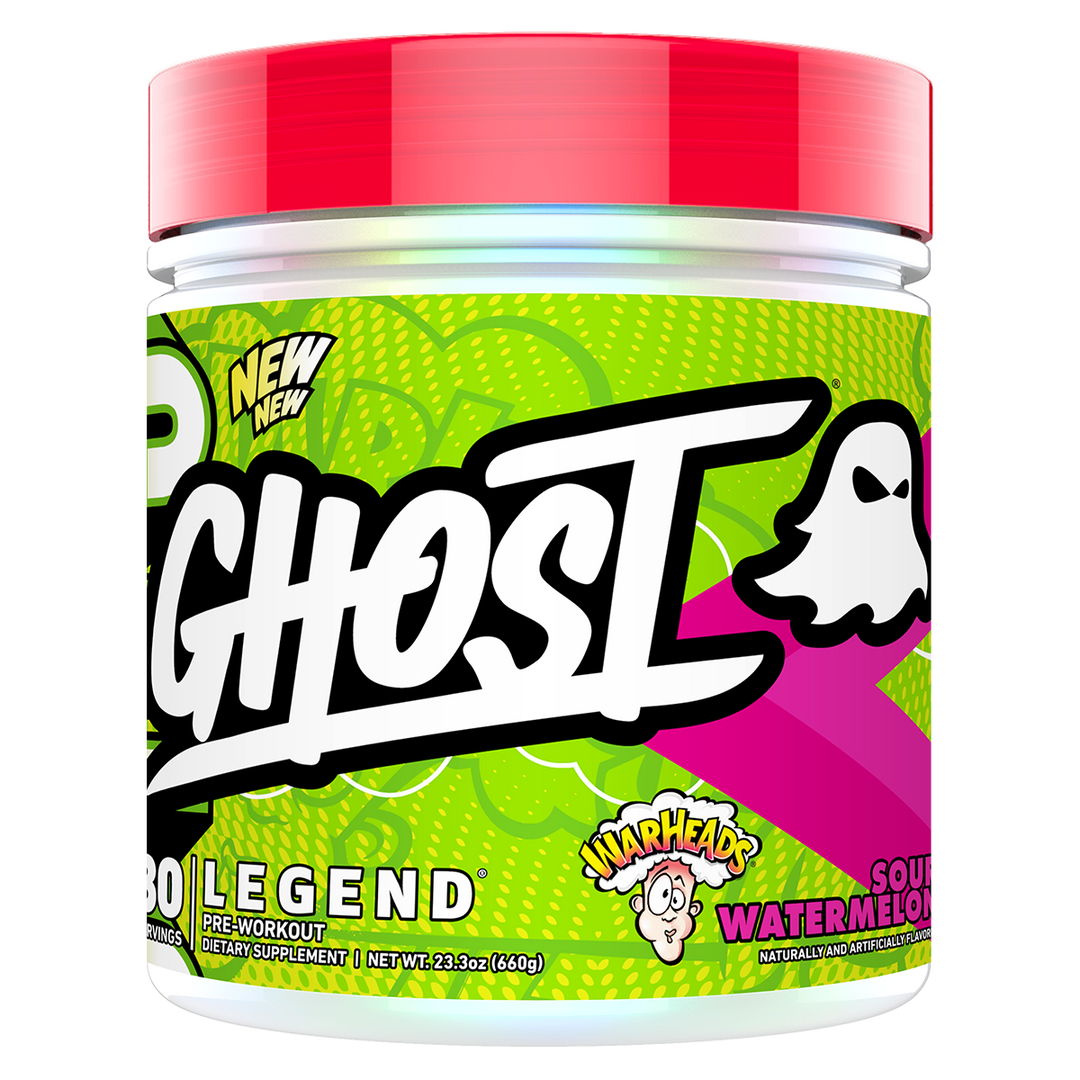 Ghost Legend V4 Warheads Sour Watermelon Flavour Pre Workout. 30 Serve Tub