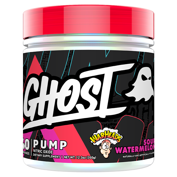 Ghost Pump V2 Warheads Watermelon Flavoured Non-Stim Pre Workout. 40 Serve Tub