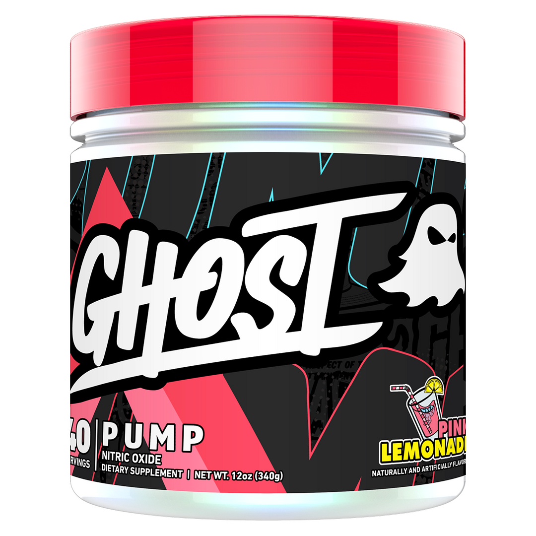 Ghost Pump V2 Pink Lemonade Flavoured Non-Stim Pre Workout. 40 Serve Tub