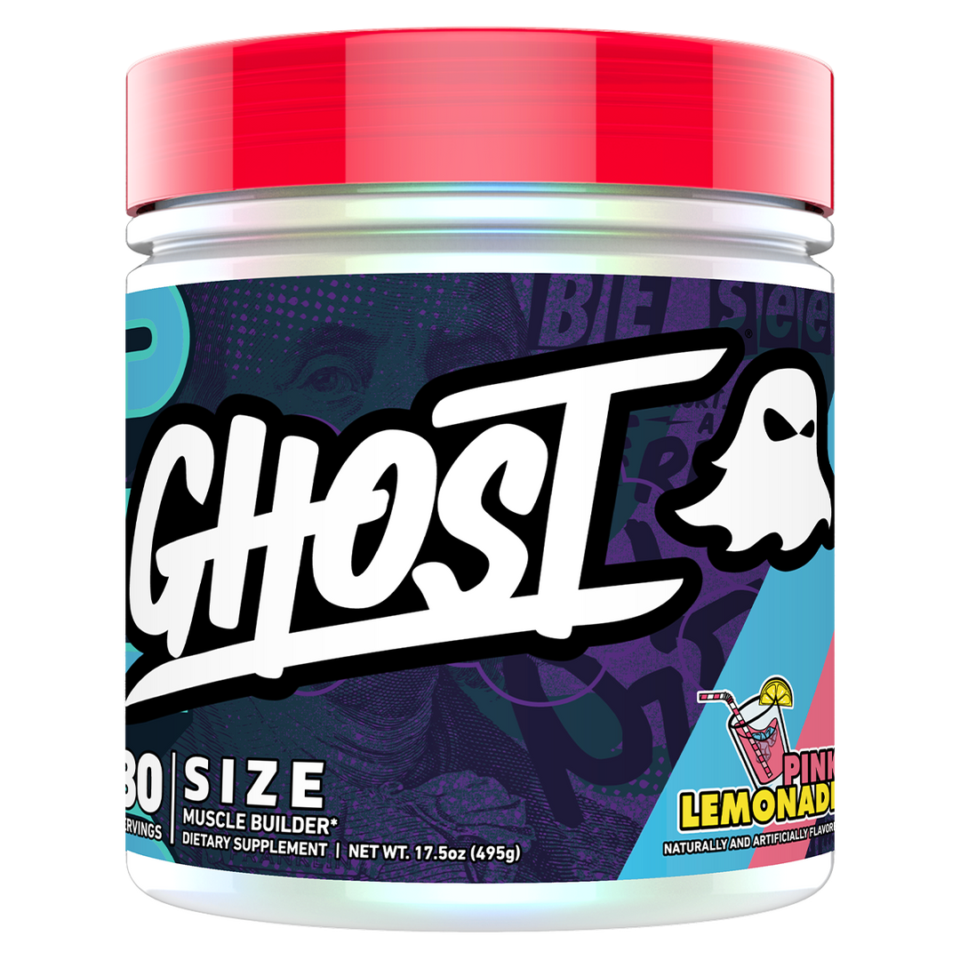 Ghost Size V2 Creatine Pink Lemonade Flavour. 30 Serve Tub