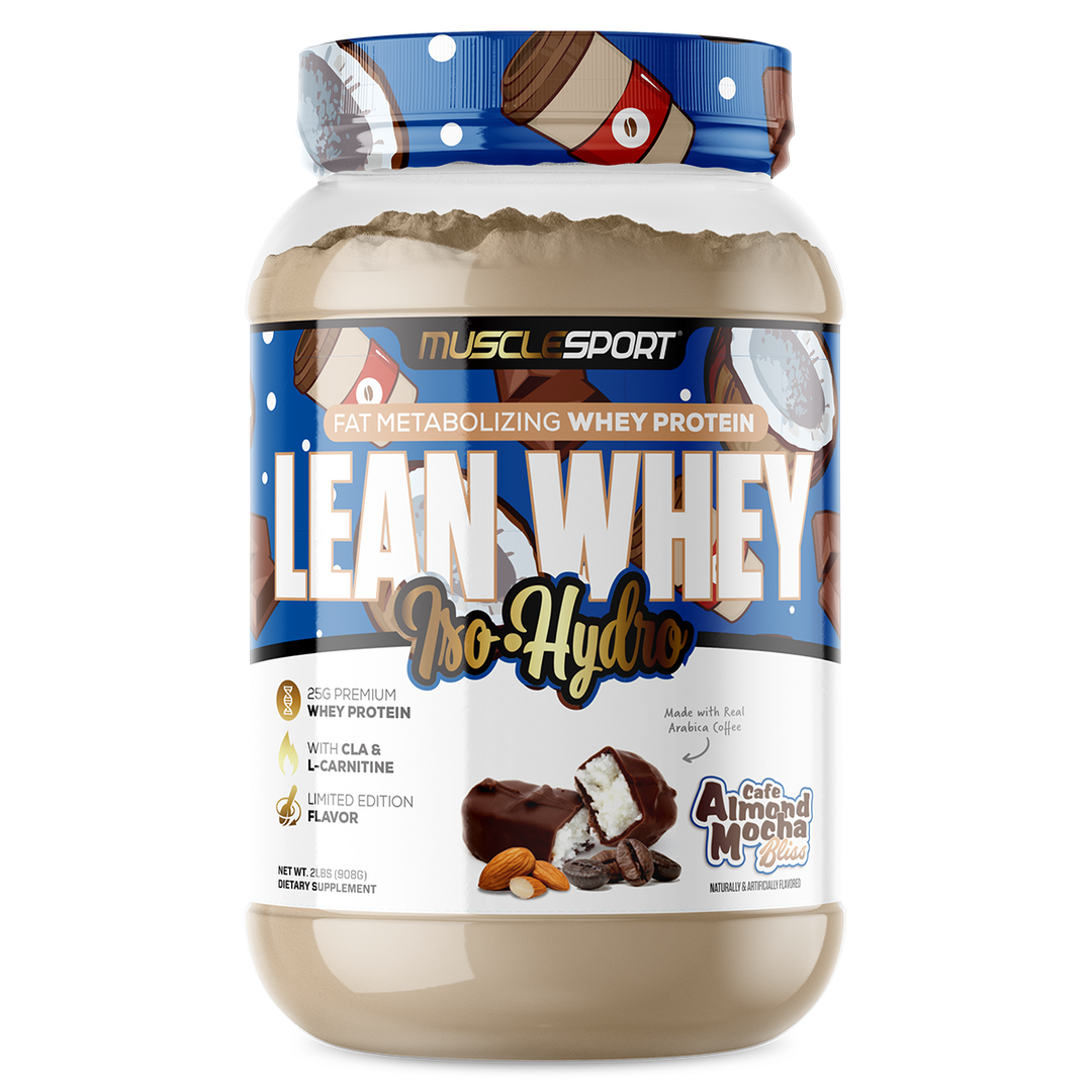 Musclesport Lean Whey Protein Isolate Cafe Mocha Bliss 2lb Tub