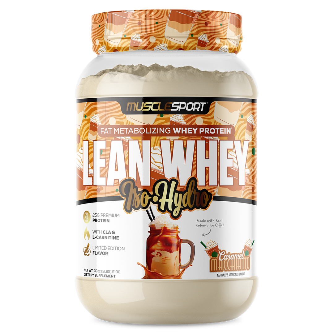 Musclesport Lean Whey Protein Isolate Caramel Macchiato 2lb Tub