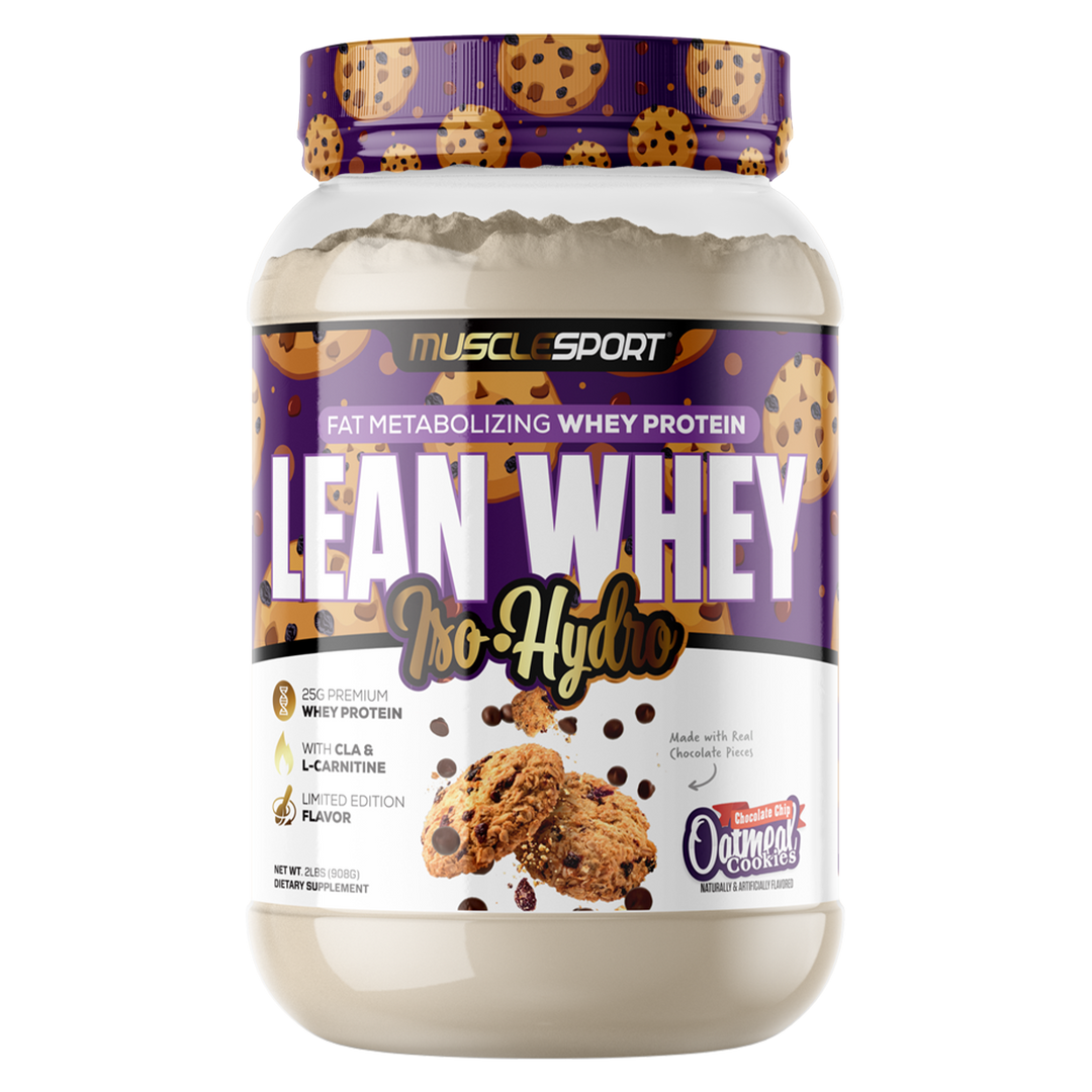Musclesport Lean Whey Protein Oatmeal Chocolate Chip Cookies 2lb Tub