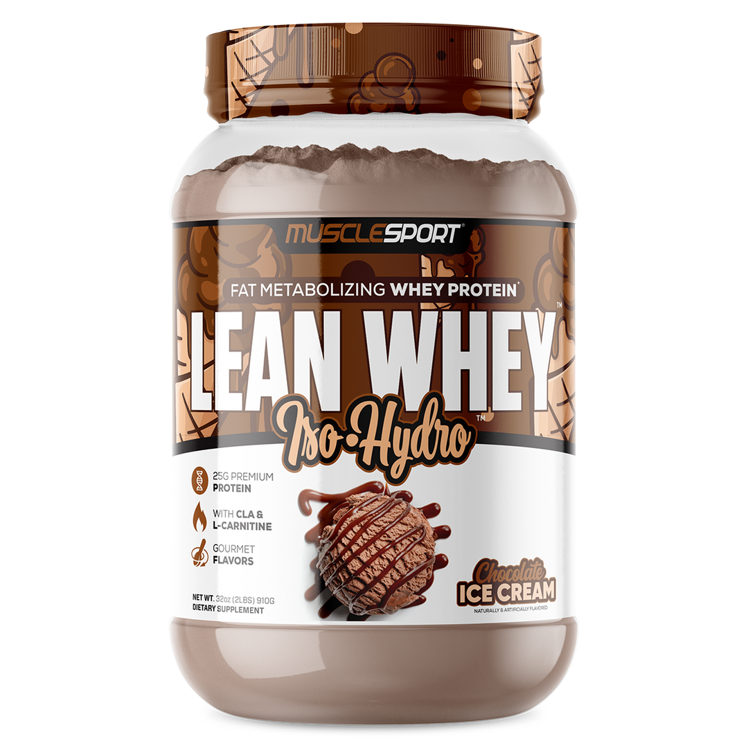 Musclesport Lean Whey Protein Isolate Hydro Choc Ice Cream 2lb Tub