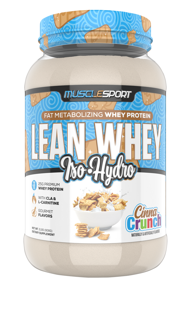 Musclesport Lean Whey Protein Isolate Cinna Crunch 2lb Tub