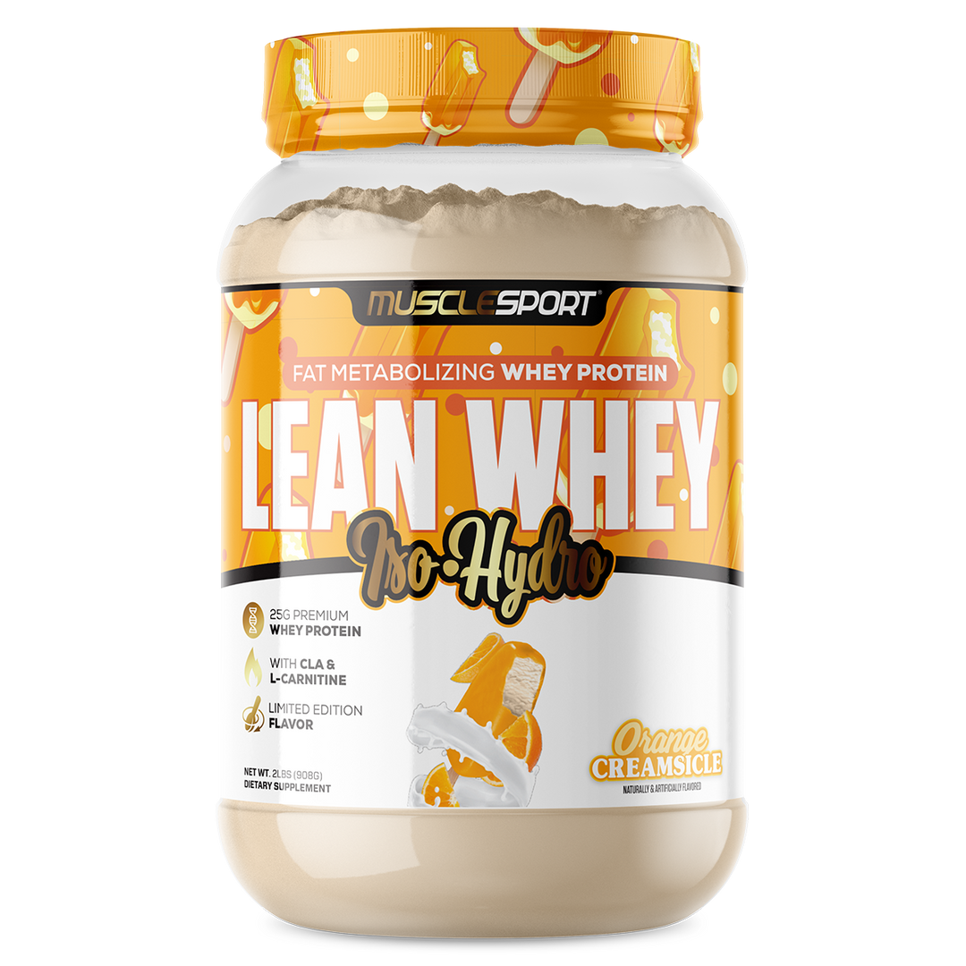 Musclesport Lean Whey Protein Isolate Orange Creamsicle 2lb Tub