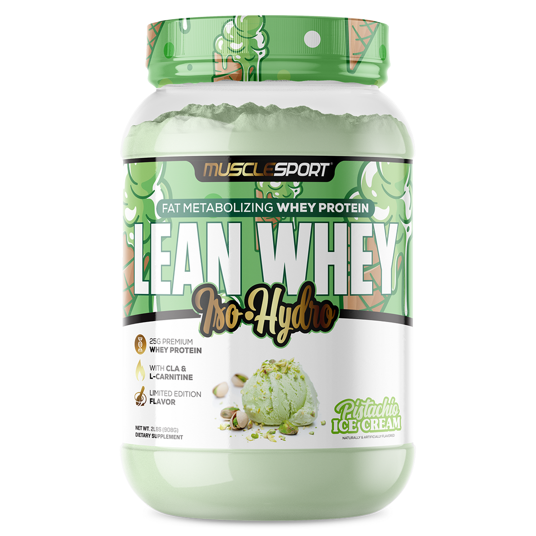 Musclesport Lean Whey Protein Isolate Pistachio Ice Cream 2lb Tub
