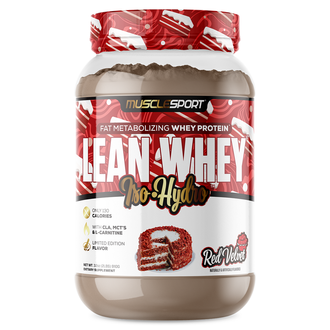 Musclesport Lean Whey Protein Isolate Red Velvet 2lb Tub