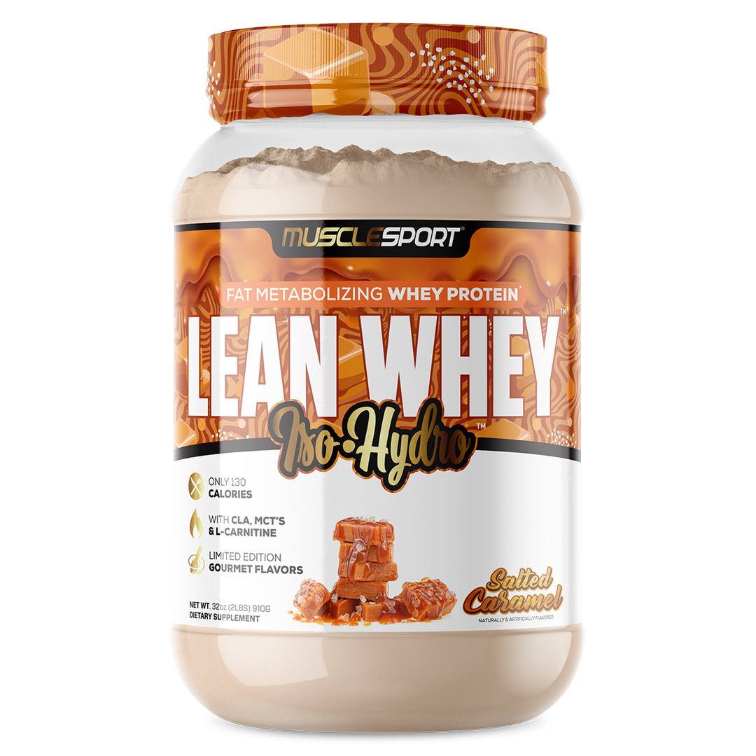 Musclesport Lean Whey Protein Isolate Hydro Salted Cararmel 2lb Tub