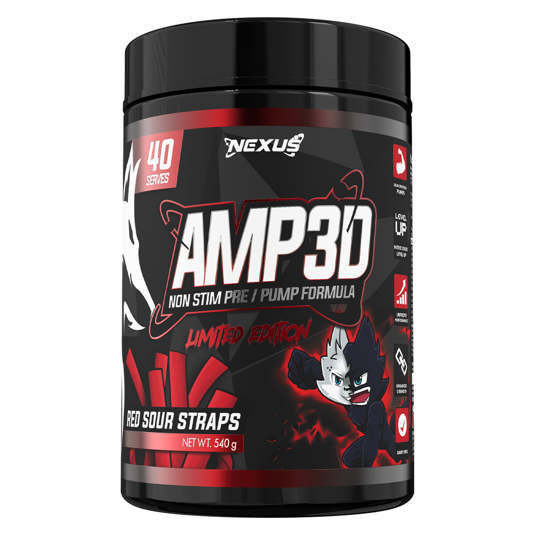 Nexus AMP3D Red Sour Straps Pump Formula 40 Serves