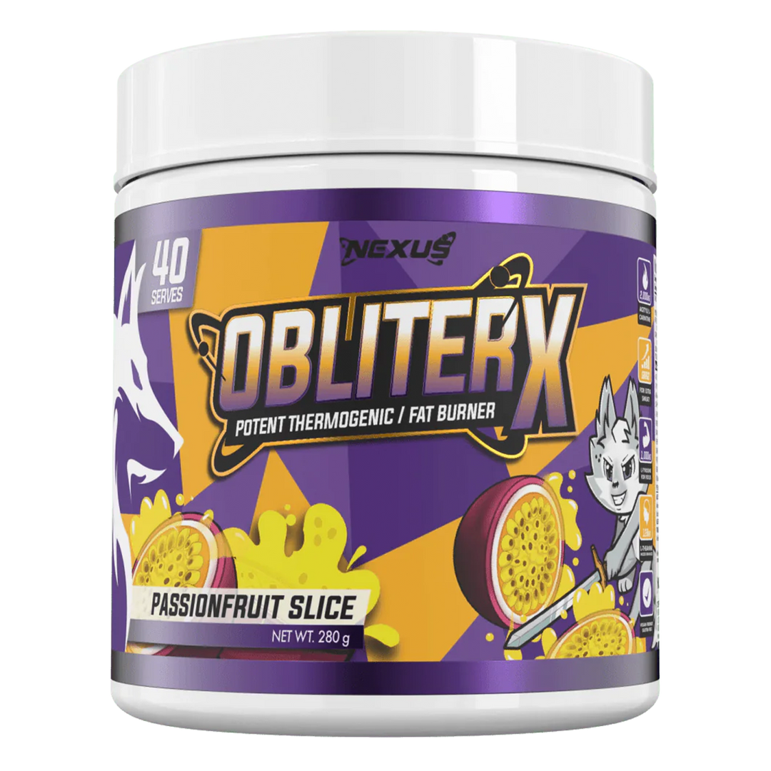 Nexus Obliterx Passionfruit Slice Fat Burner 30 Serves Tub
