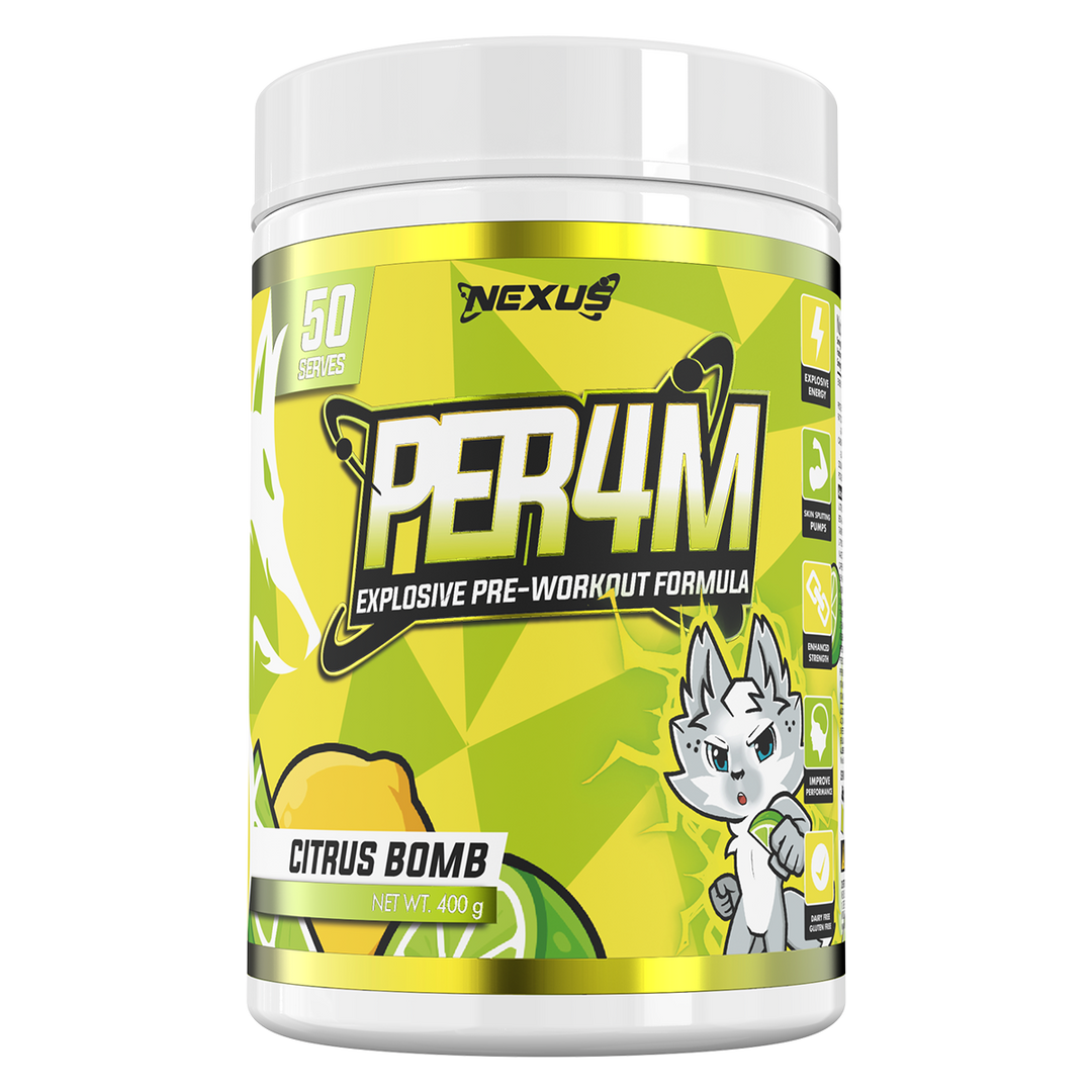 Nexus PER4M Citrus Bomb Pre Workout 50 Serves Tub