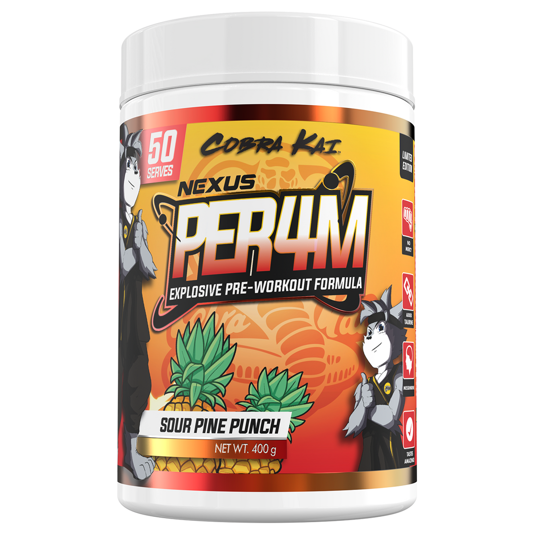 Nexus PER4M Sour Pine Punch Pre Workout 50 Serves Tub