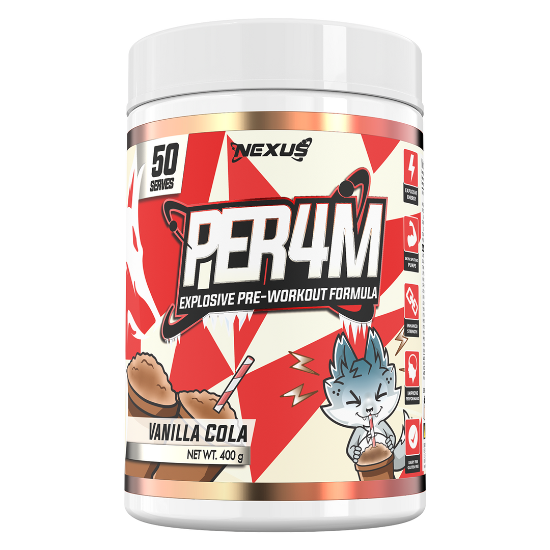 Nexus PER4M Vanilla Cola Pre Workout 50 Serves Tub