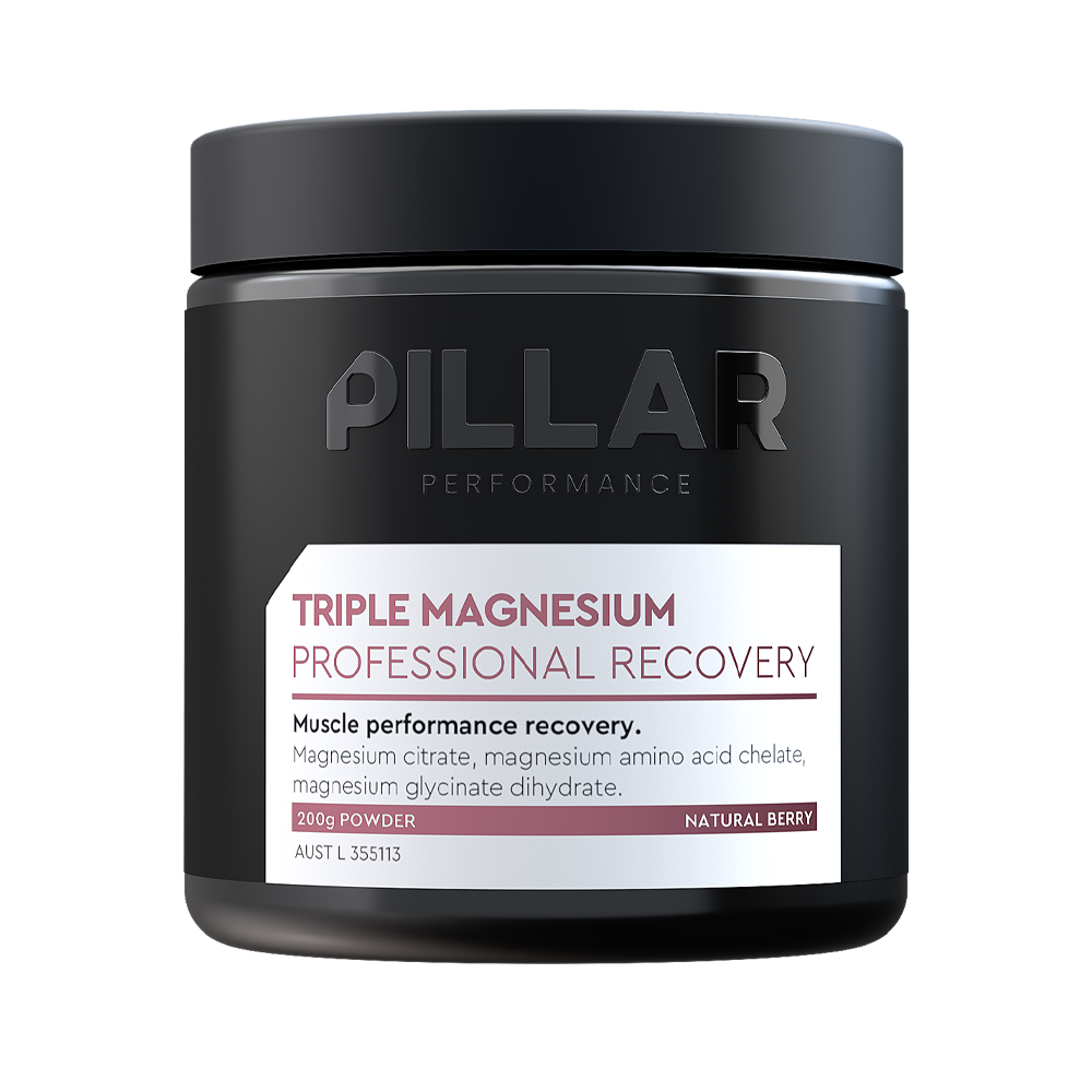 Pillar Triple Magnesium Powder Professional Recovery Natural Berry Flavour 200g Powder