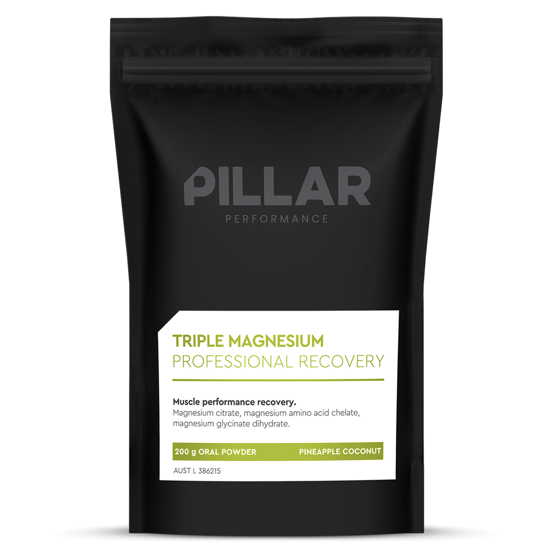 Pillar Triple Magnesium Pouch Professional Recovery Pineapple Coconut Flavour 200g Powder