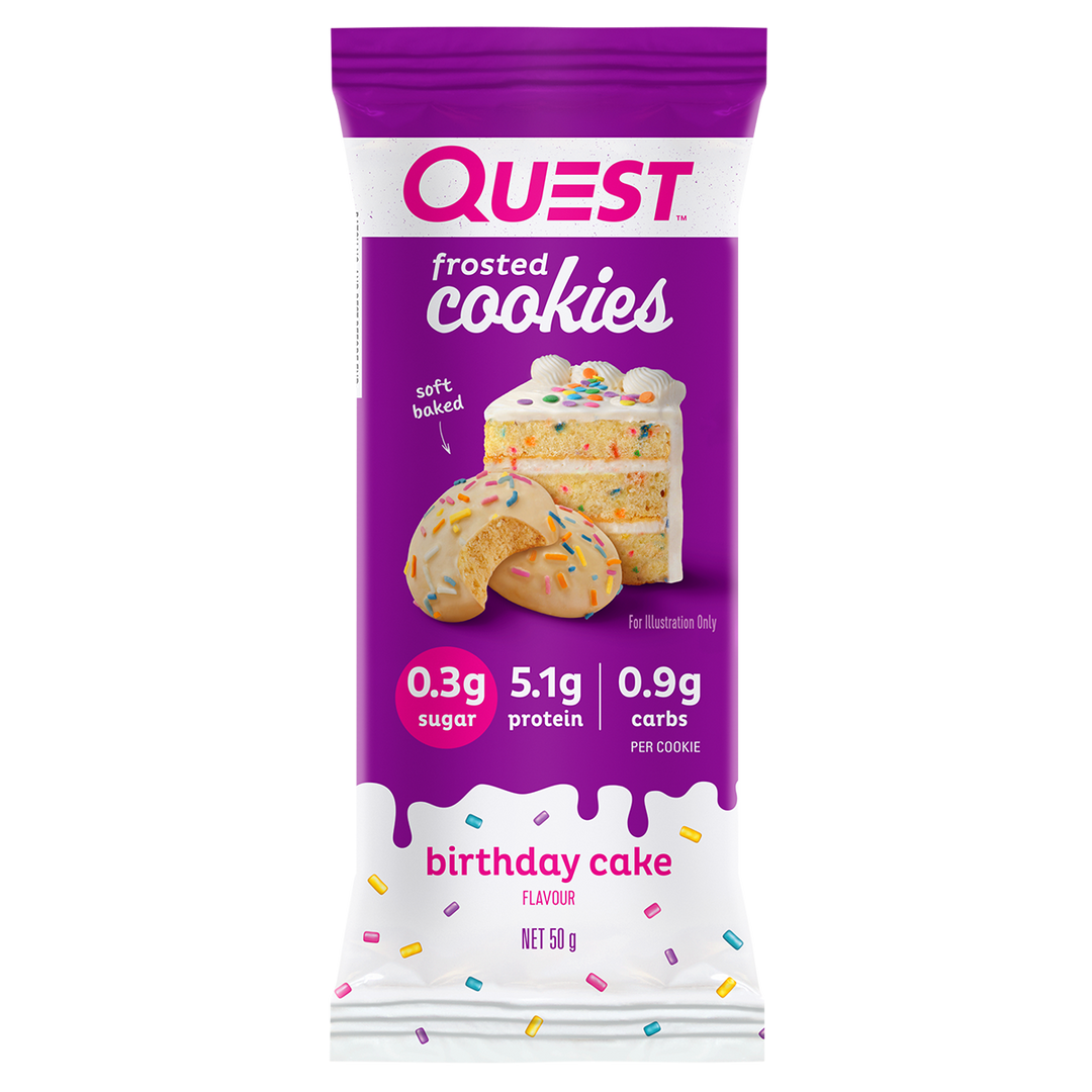 Quest Frosted Cookie Birthday Cake 50g