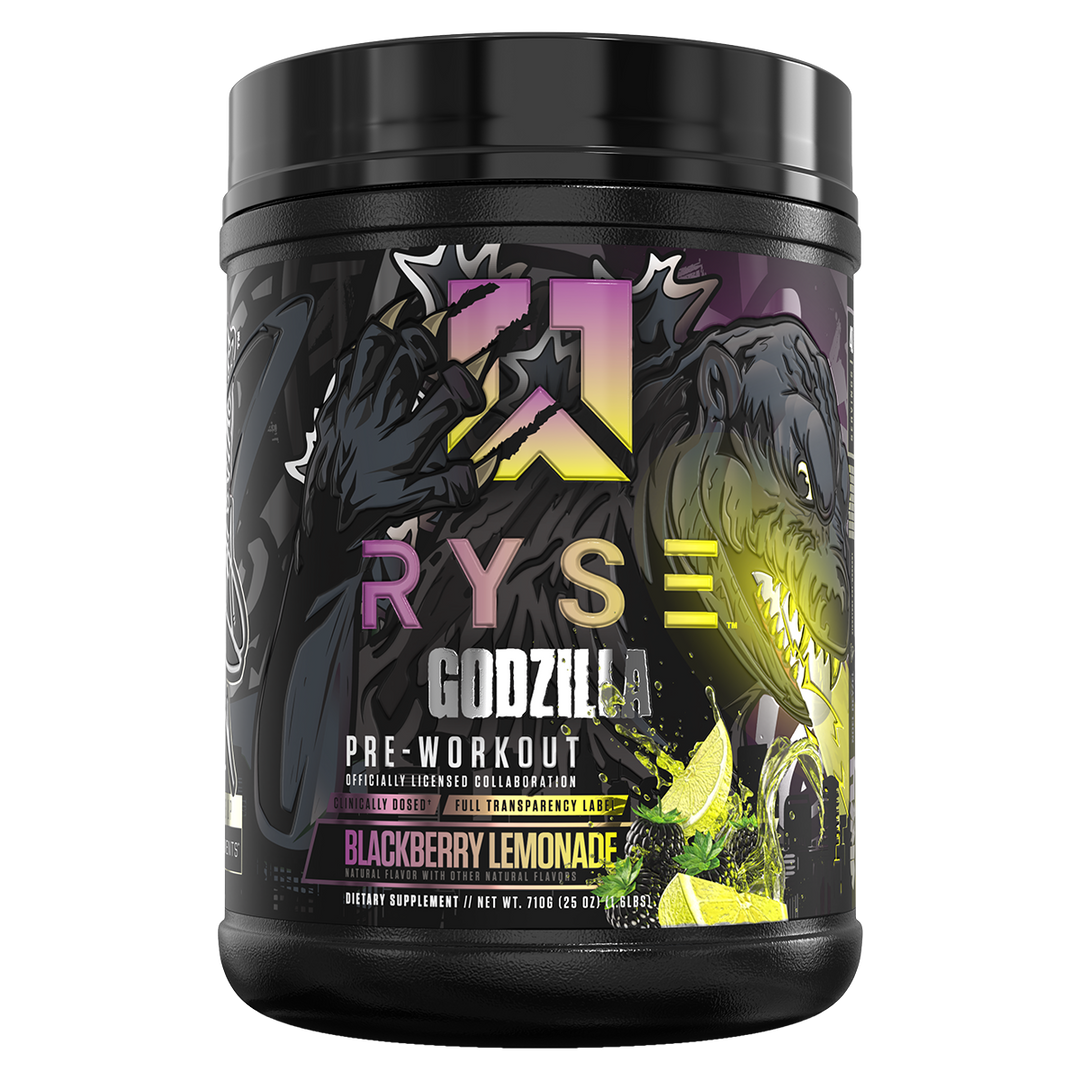 Ryse Godzilla Pre Workout Blackberry Lemonade Flavour, 40 Serves