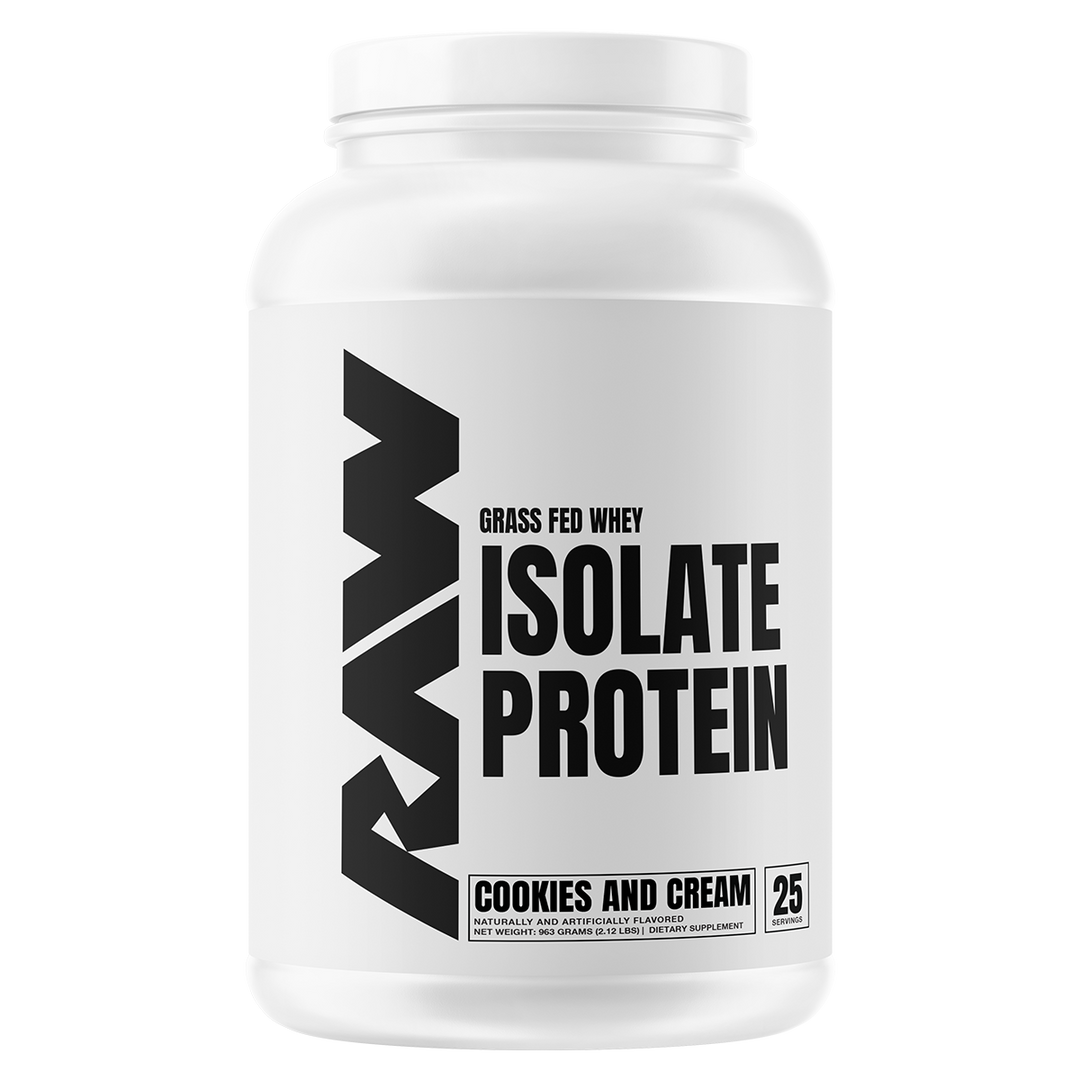 Raw Grass Fed Whey Isolate Protein Cookies & Cream Flavour 25 Serves