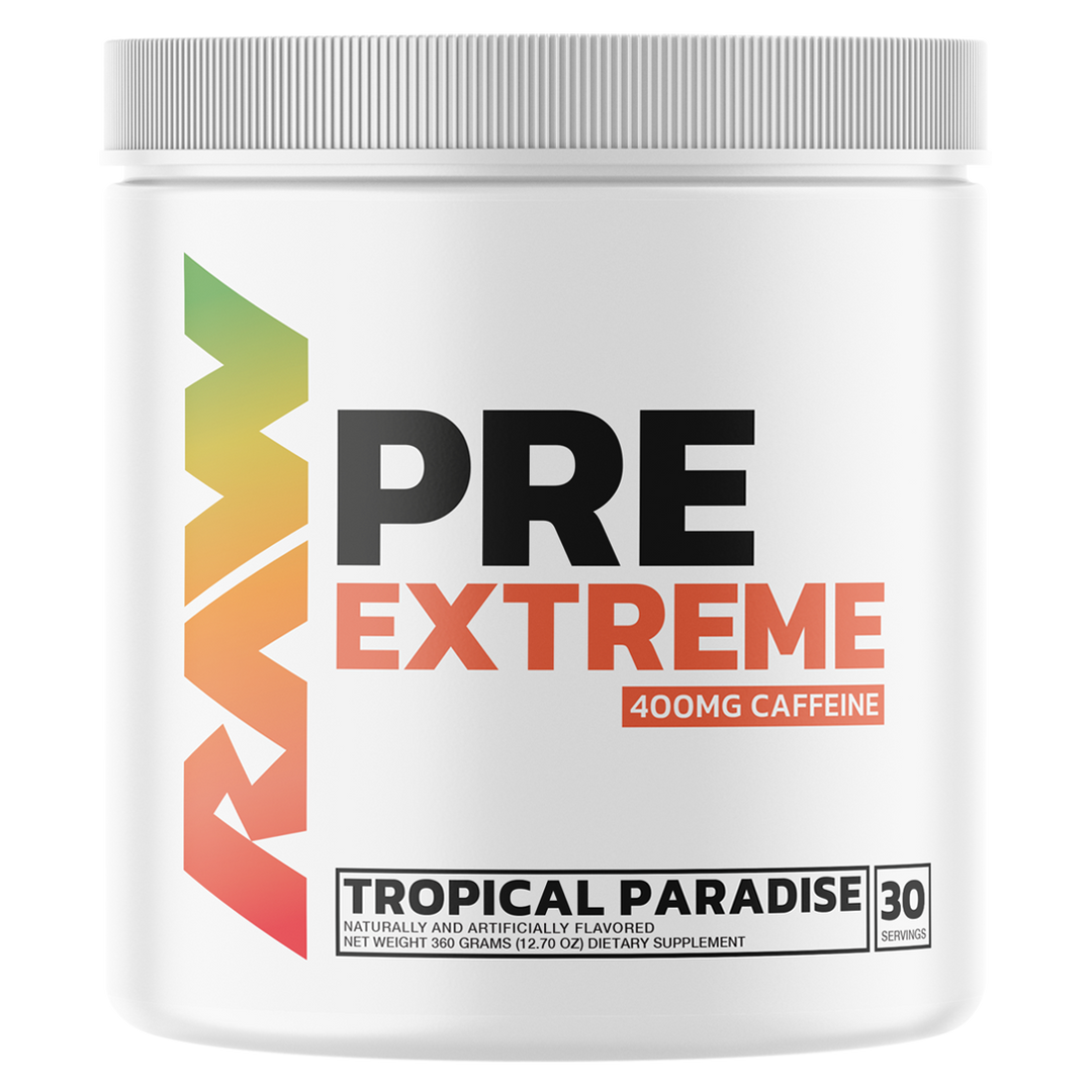 Raw Pre Extreme Tropical Paradise Flavoured Pre Workout 30 Serves