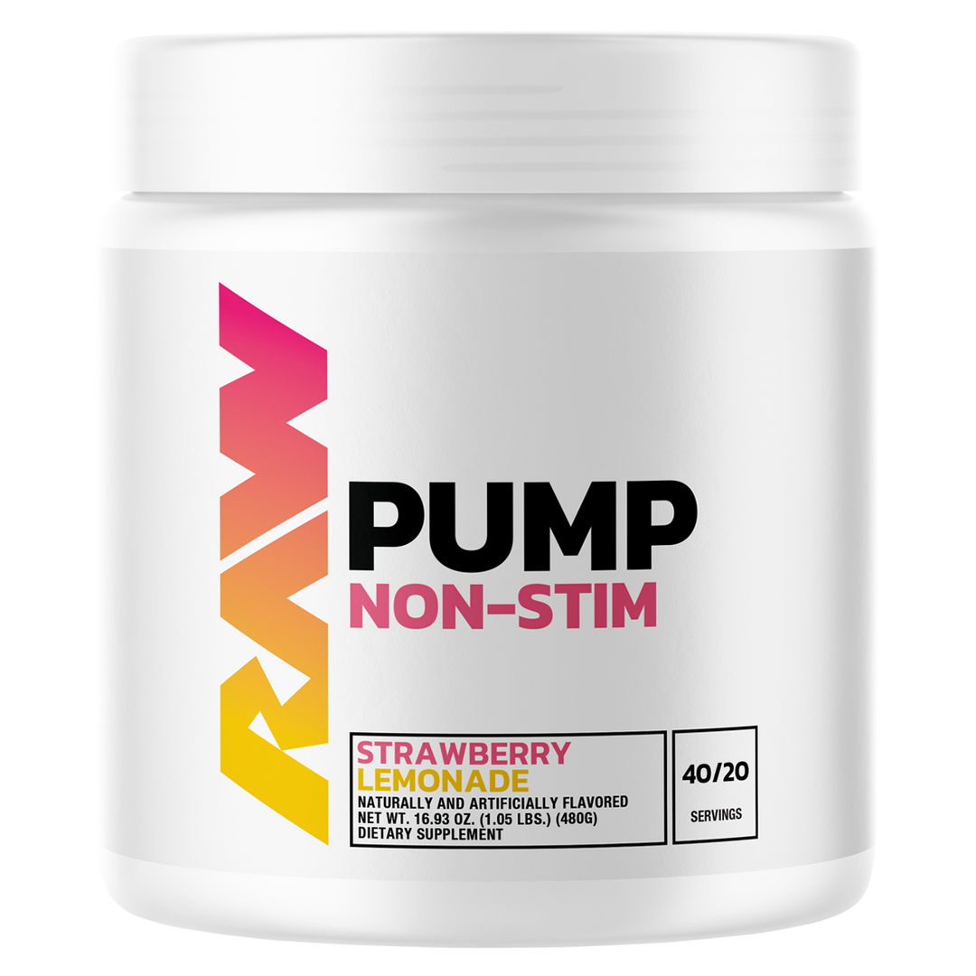 Raw Pump Non-Stim Pre Strawberry Lemonade Flavoured Pump Formula 40 Serves