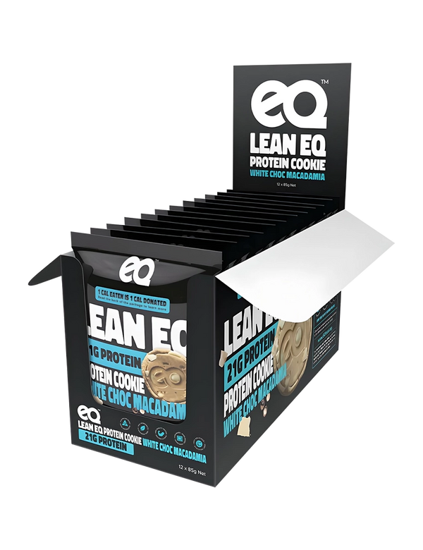 EQ Foods Lean Protein Cookie White Choc Macadamia 12 x 85g