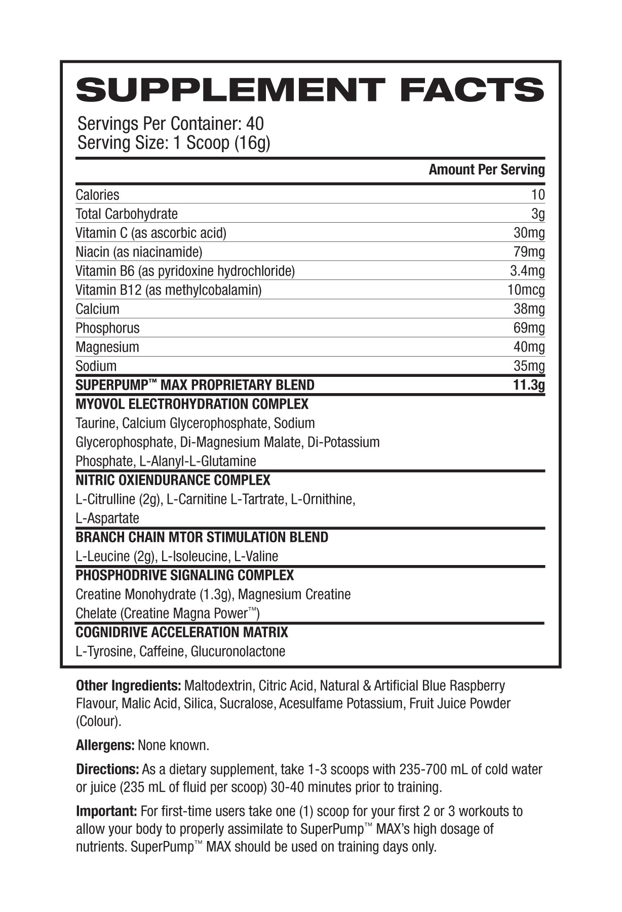 Nutritional Information Image