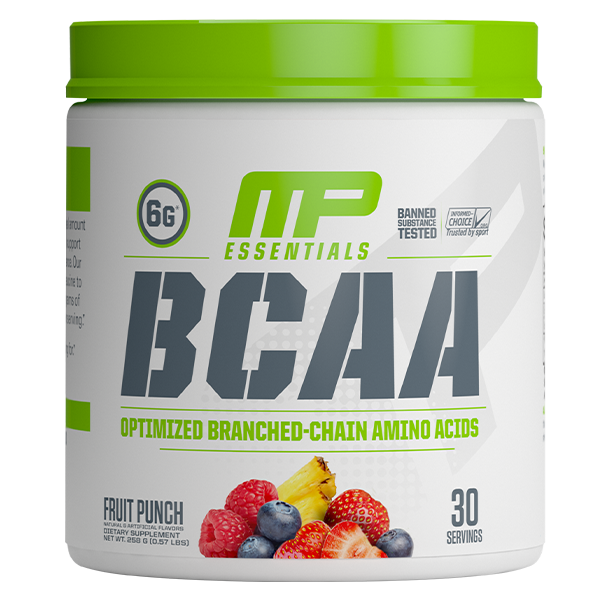 MusclePharm BCAA Essentials Fruit Punch BCAA's 30 Serve Tub