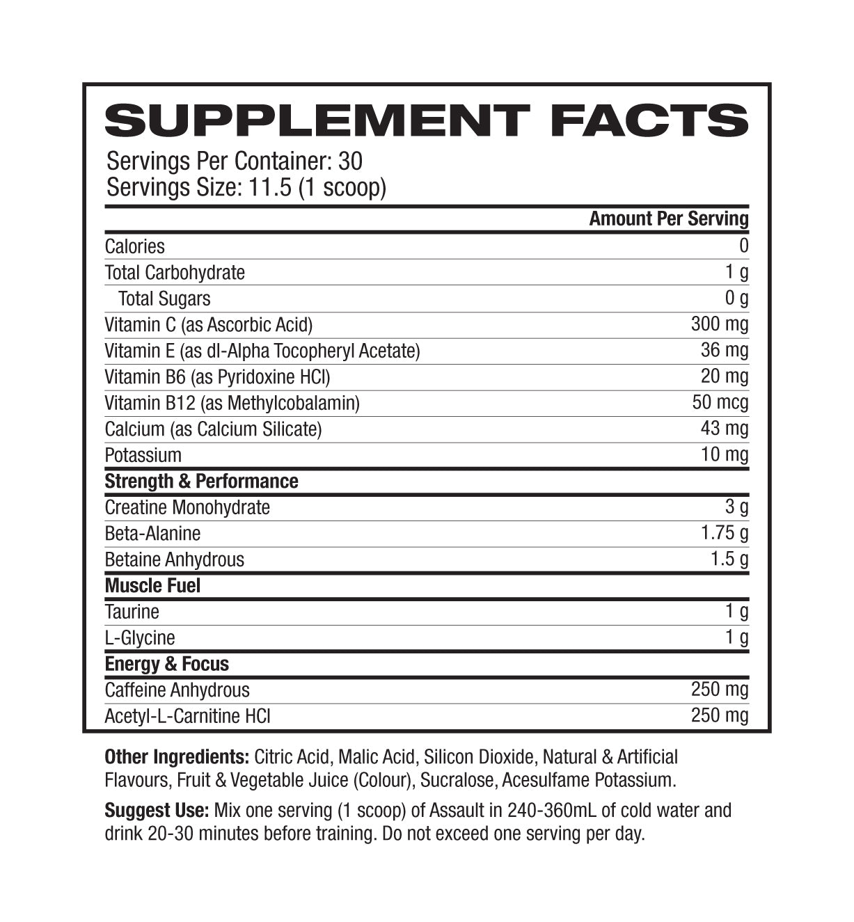 Nutritional Information Image
