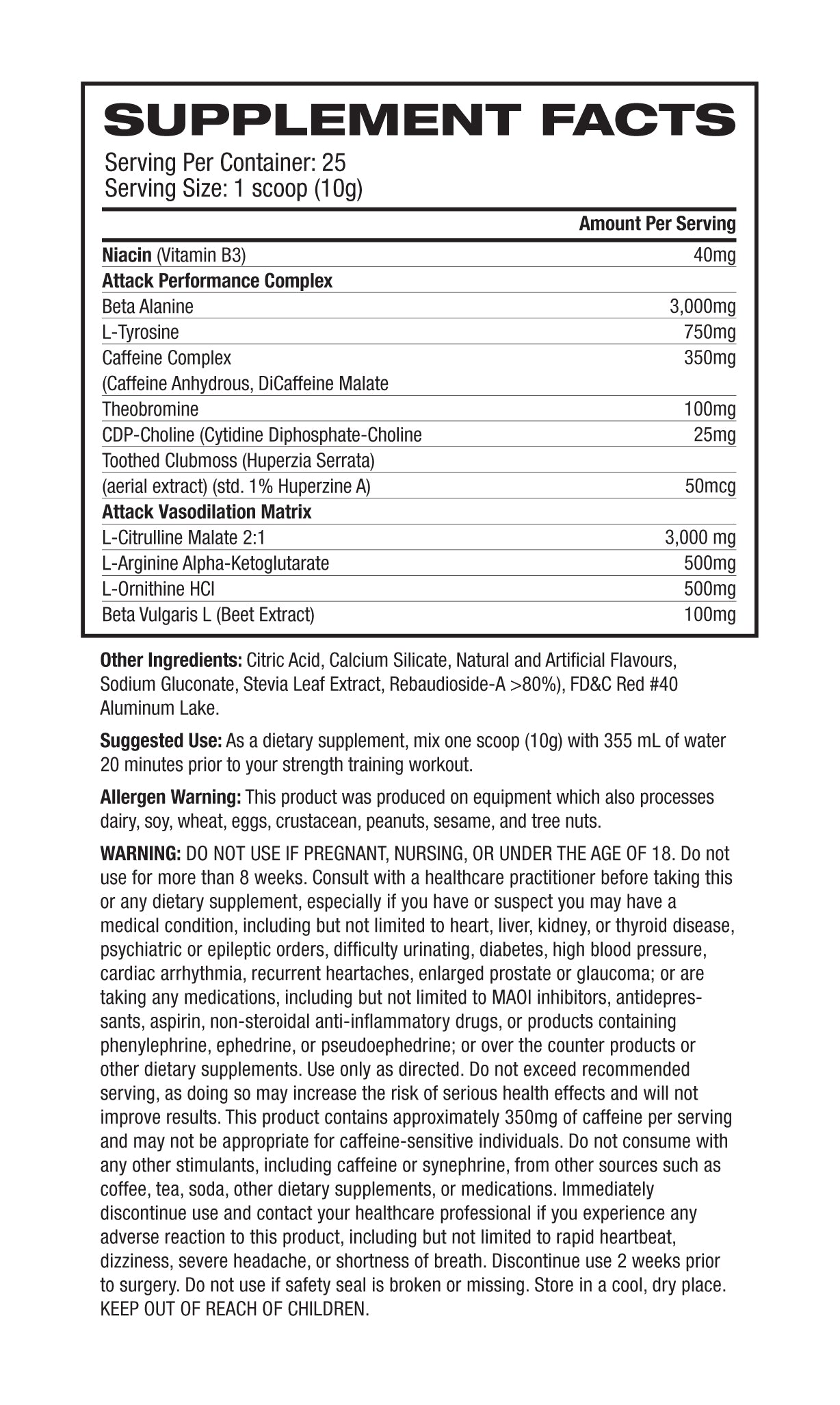 Nutritional Information Image