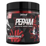 Nexus PER4M Red Sour Straps Pre Workout 24 Serves Tub