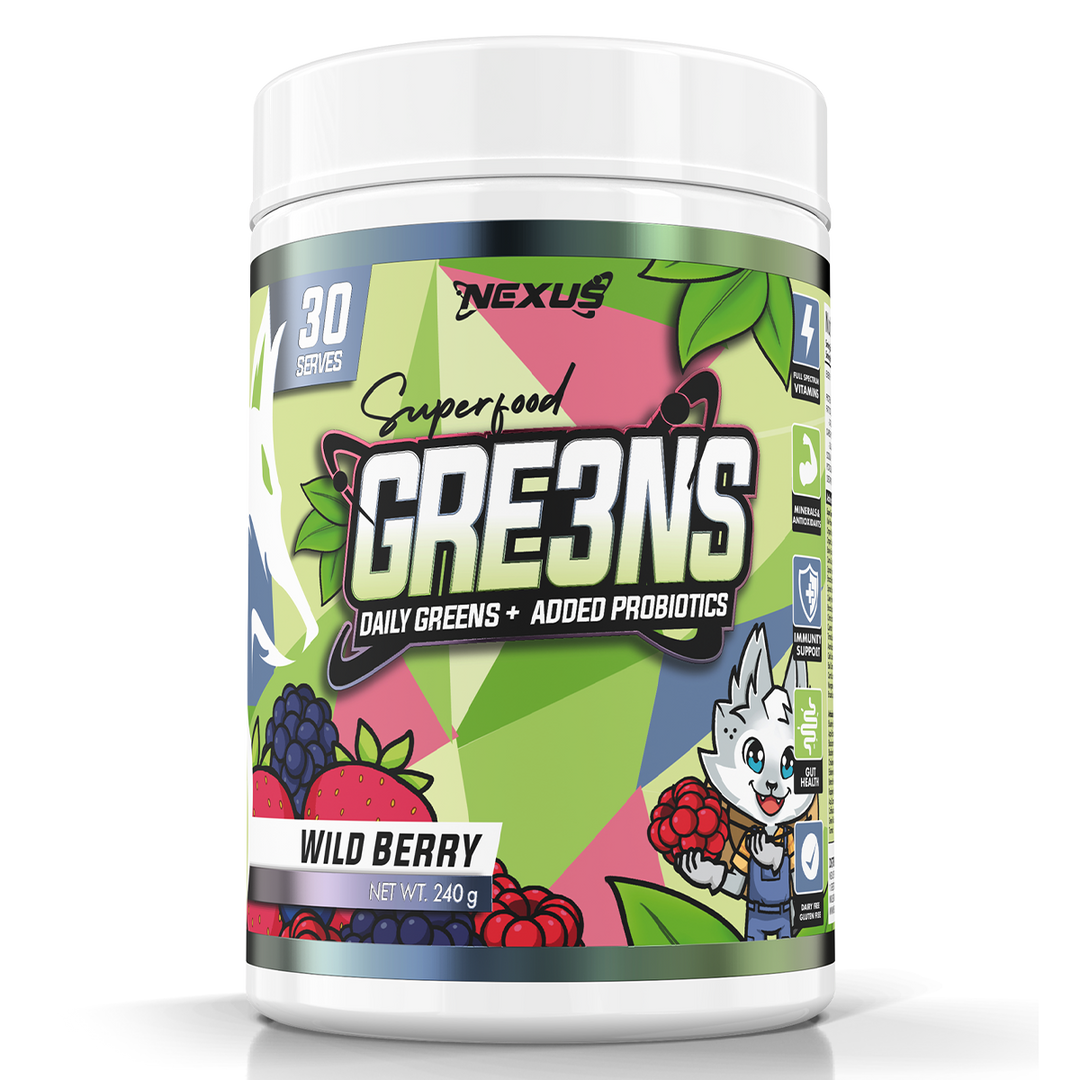 Nexus Super Greens Wild Berry 30 Serves Tub
