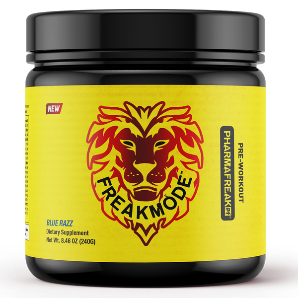 Pharmafreak Freakmode Blue Raspberry Pre Workout 20 Serves Tub