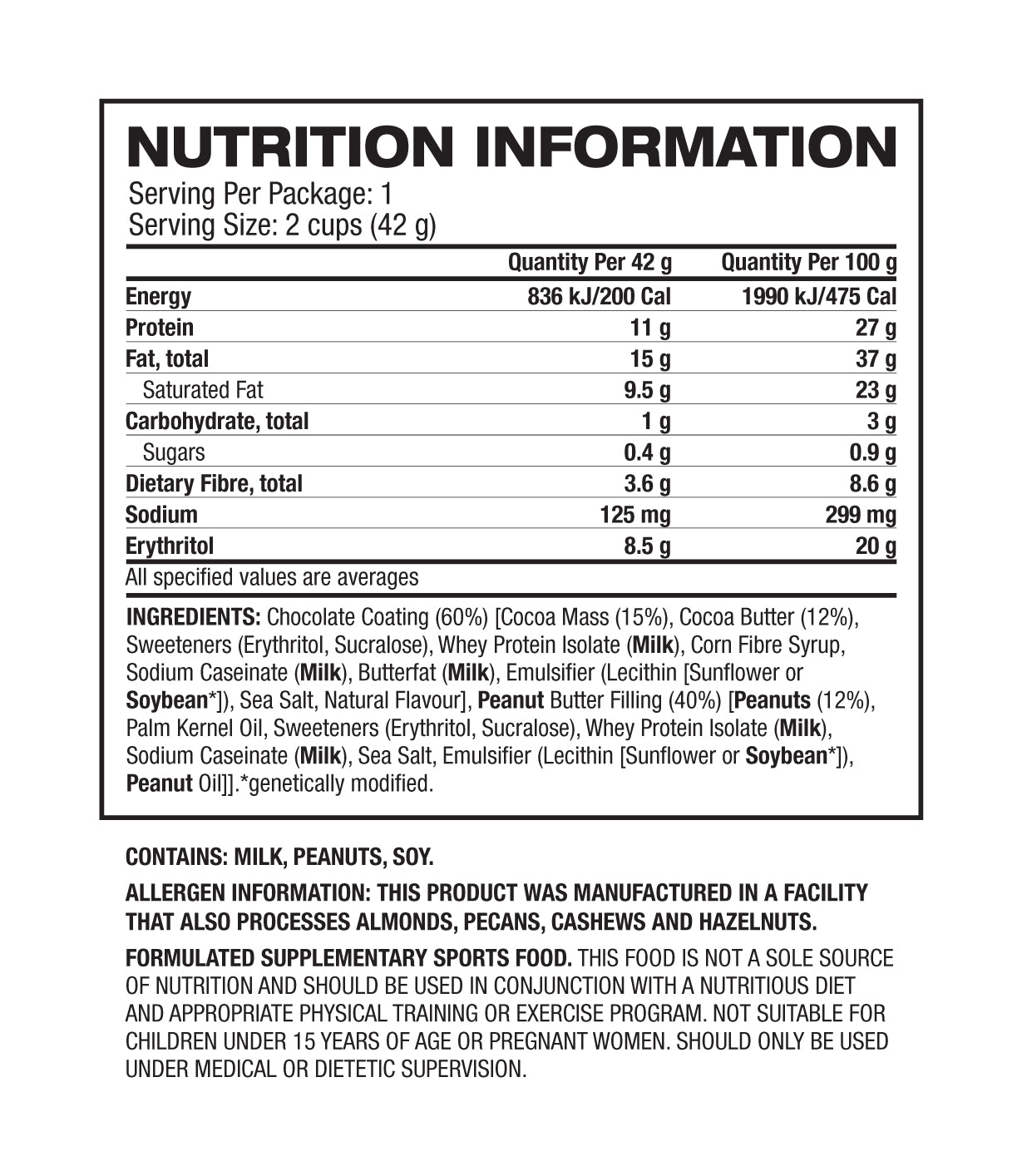 Nutritional Information Image