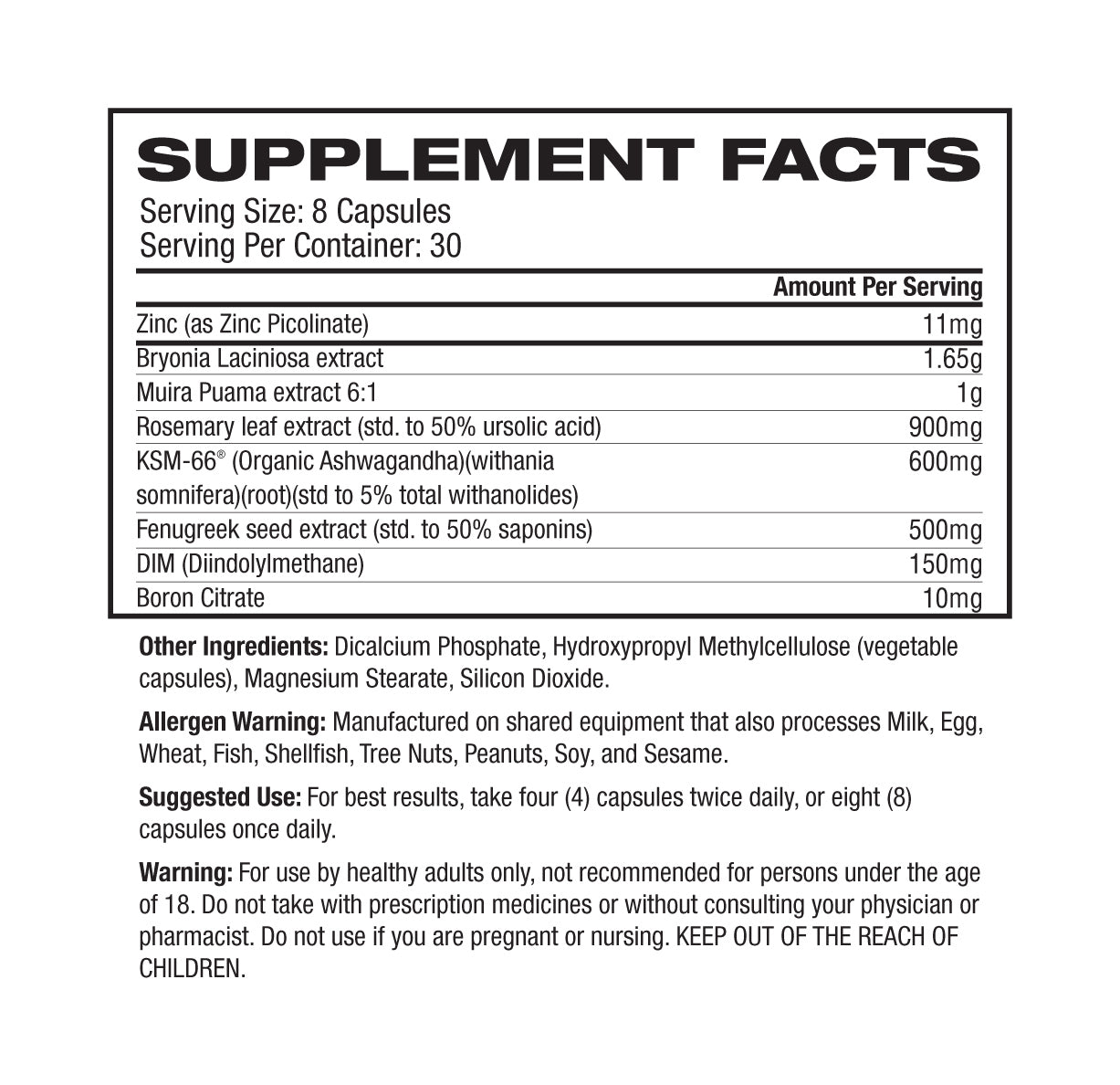 Nutritional Information Image