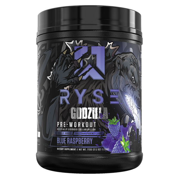 Ryse Godzilla Pre Workout Blue Raspberry Flavour, 40 Serves