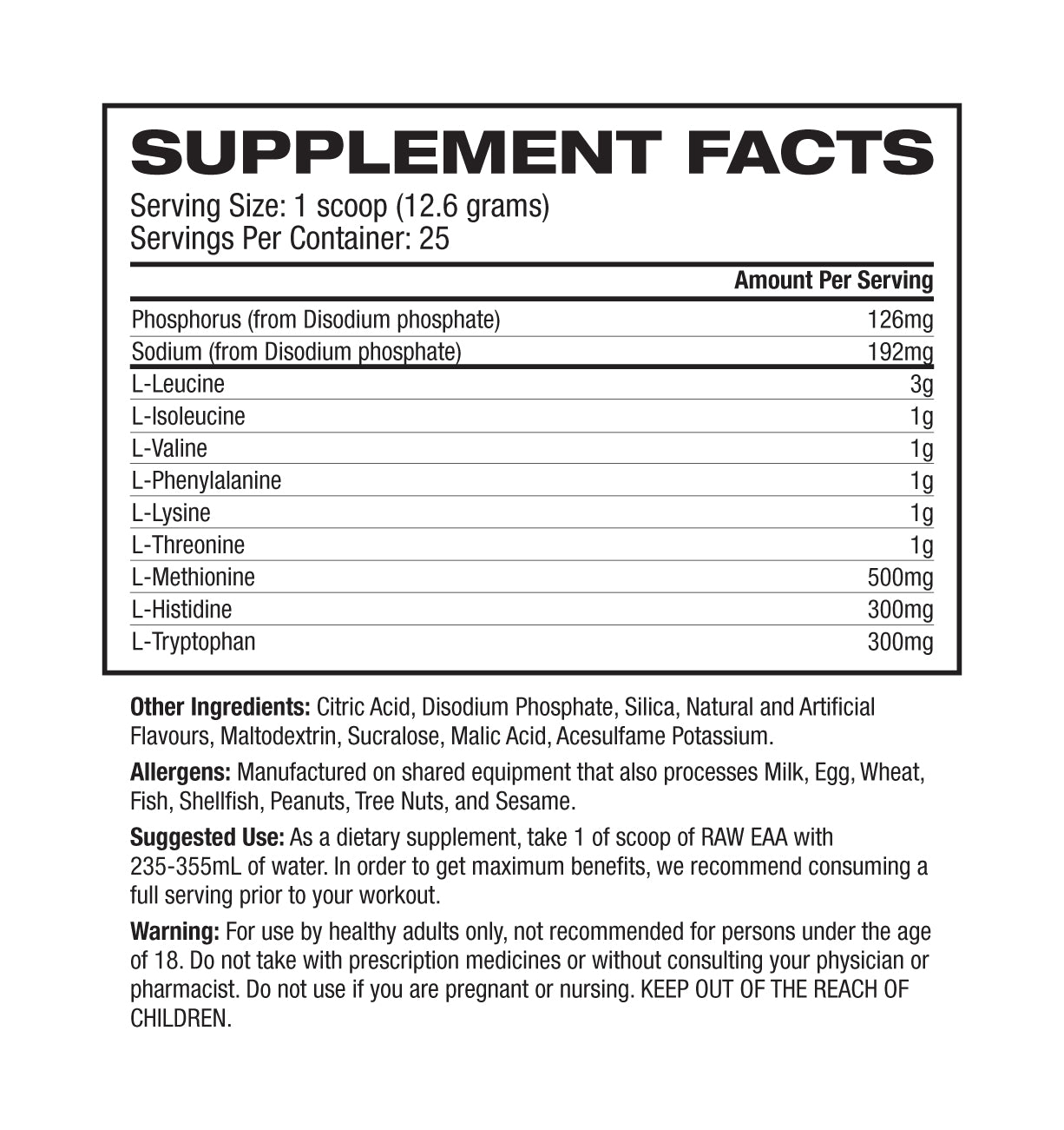Nutritional Information Image