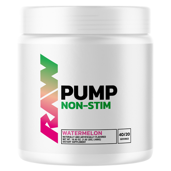 Raw Pump Non-Stim Pre Watermelon Flavoured Pump Formula 40 Serves