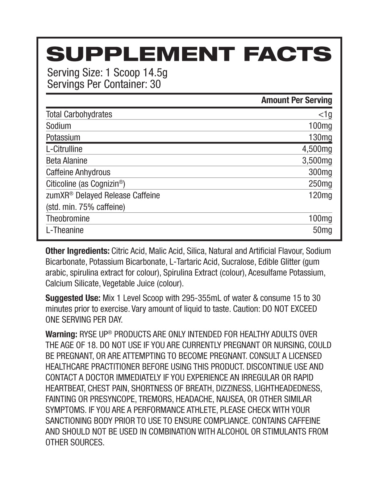 Nutritional Information Image